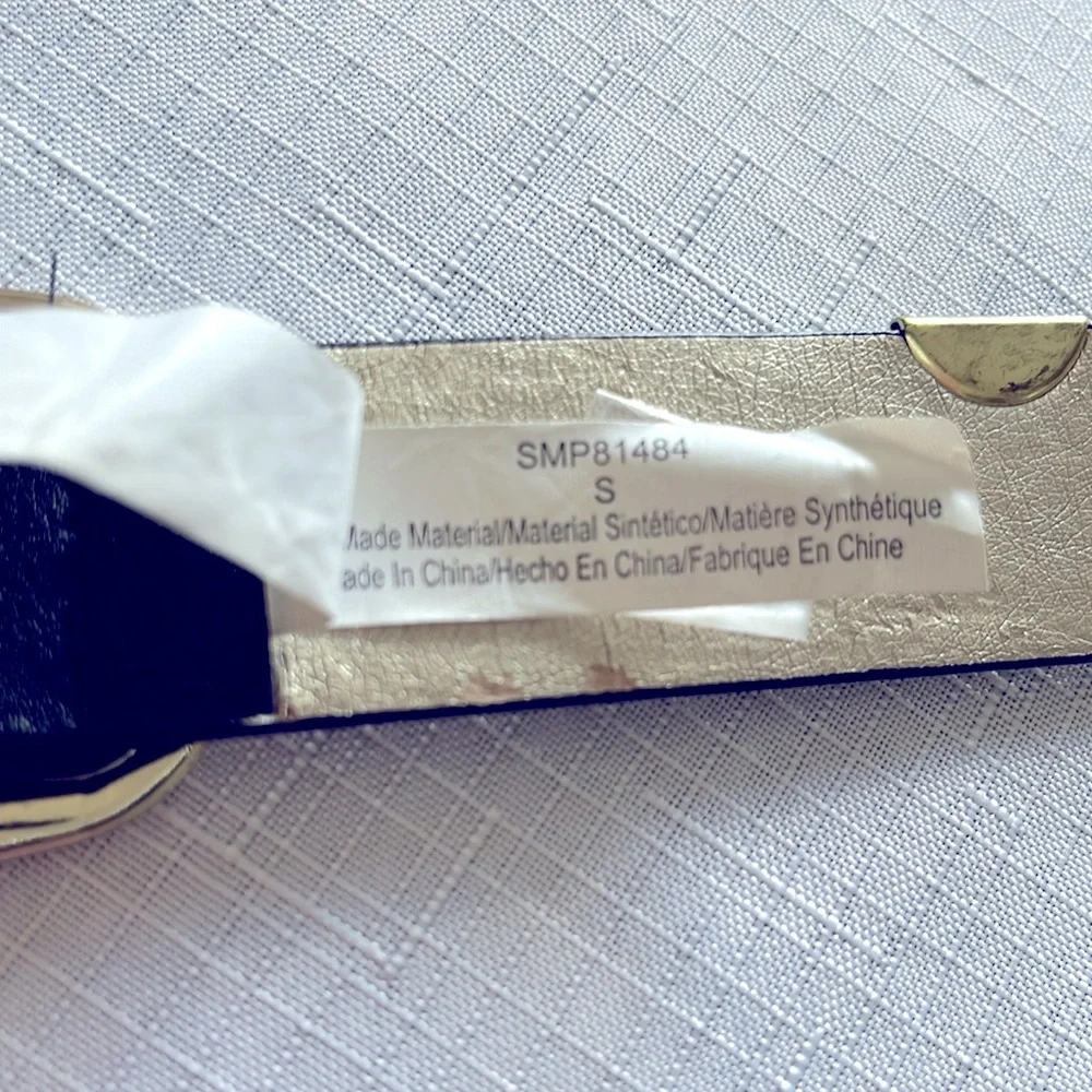 BLACK BELT WITH METALLIC GOLD STUDS